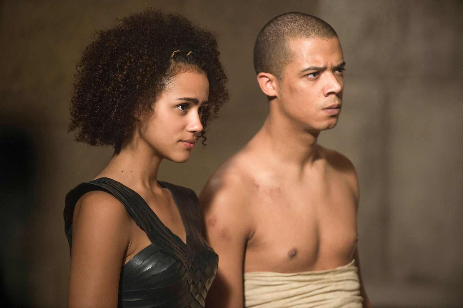 Grey Worm and Missandei